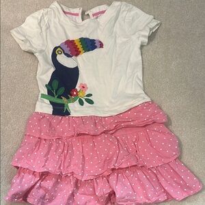 Girls' Mini Boden Toucan Graphic Dress